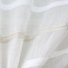 Tess Polyester Fabric - Embroidered Stripe Sheer, Natural, 110" Width (1 Yard)