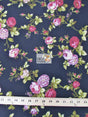 Big Z Fabric Daffodils Flower Black Poly Cotton Fabric