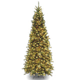 10ft Pre-Lit Tiffany Fir Slim Christmas Tree with Clear Lights