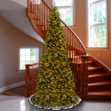 10ft Pre-Lit Tiffany Fir Slim Christmas Tree with Clear Lights