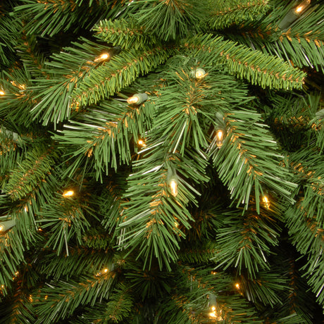 10ft Pre-Lit Tiffany Fir Slim Christmas Tree with Clear Lights
