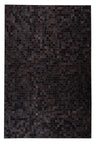 Natural Cowhide Leather Patchwork Tile Area Rug - 100 Percent Real Cowhide Fabric, Patchwork, Natural Multi Color, Handmade, Area Rug (1 Unit)
