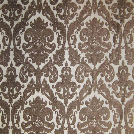 Tilda Chenille Fabric - Two-Toned Damask, Brick, 57" Width (1 Yard)