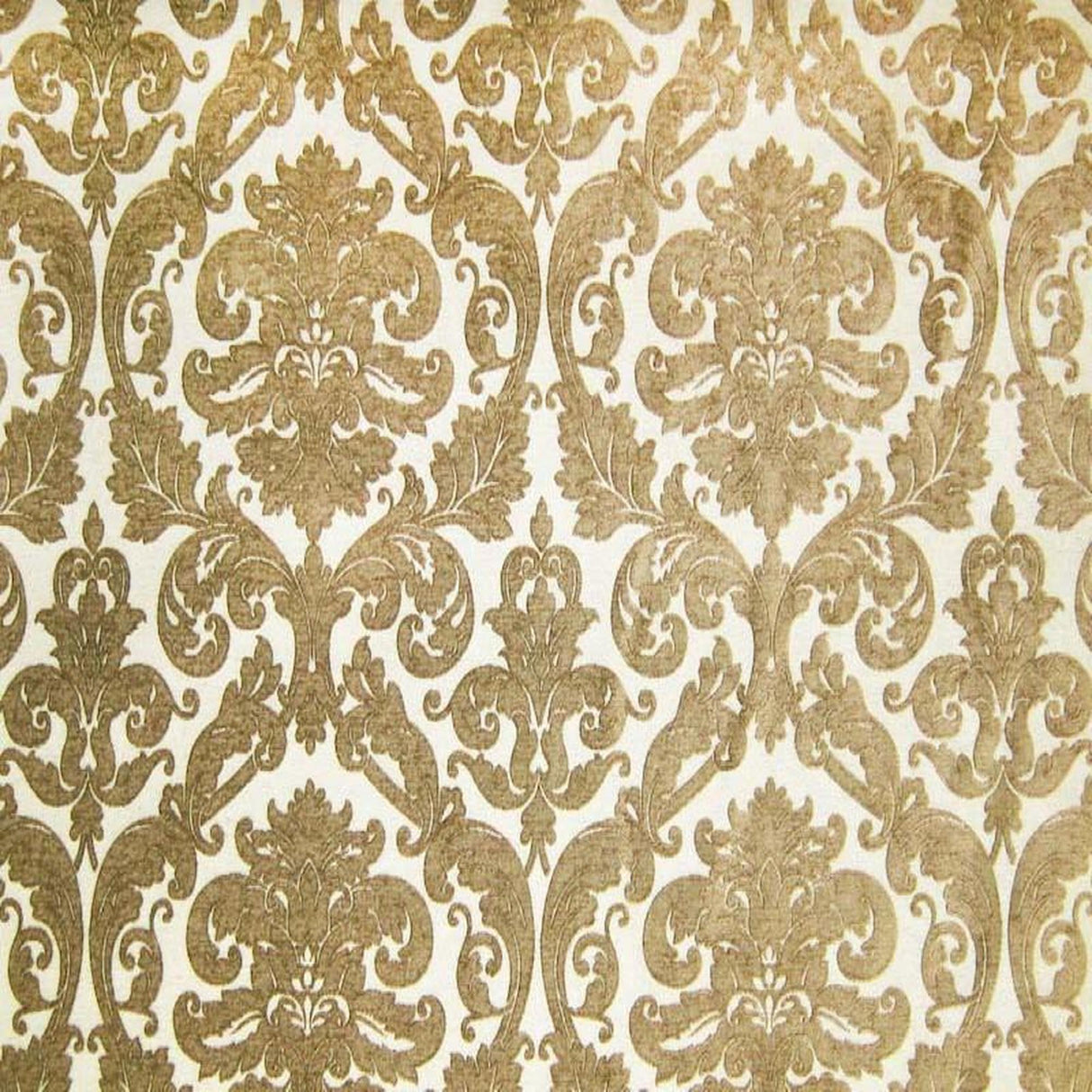 Tilda Chenille Fabric - Two-Toned Damask, Brick, 57" Width (1 Yard)