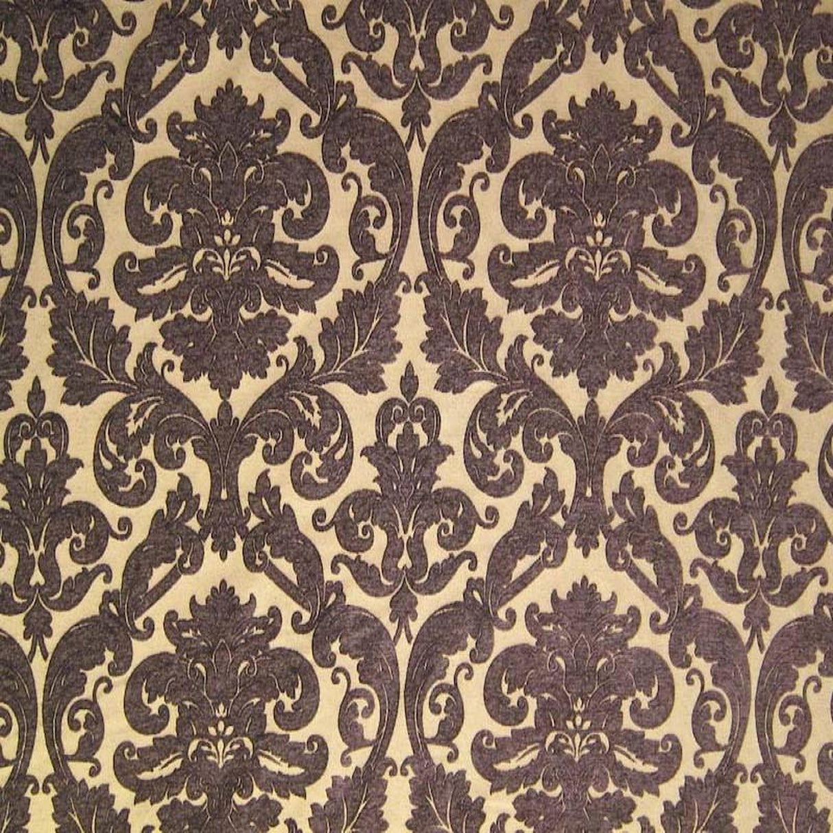 Tilda Chenille Fabric - Two-Toned Damask, Brick, 57" Width (1 Yard)