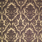 Tilda Chenille Fabric - Two-Toned Damask, Brick, 57" Width (1 Yard)