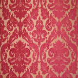 Tilda Chenille Fabric - Two-Toned Damask, Brick, 57" Width (1 Yard)