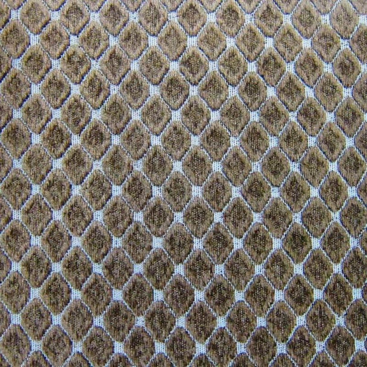 Tiles Chenille Fabric - Diamond-Shaped Pattern, 57" Width (1 Yard)