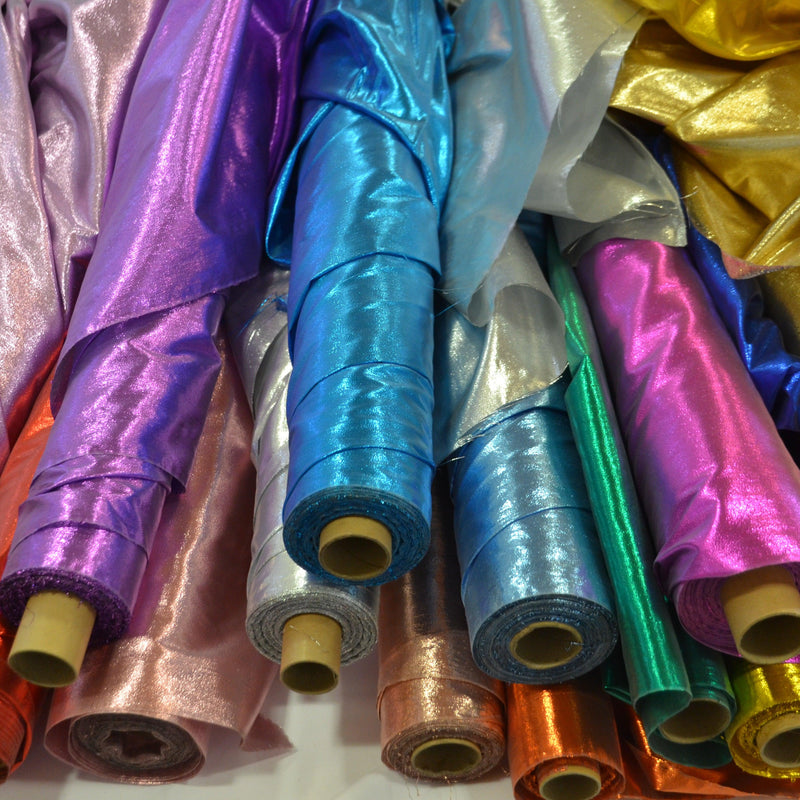 Tissue Lame Nylon Metallic Fabric - Solid Sheen, 44/45" Width (1 Yard)