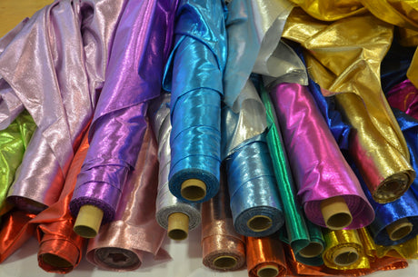 Tissue Lame Nylon Metallic Fabric - Solid Sheen, 44/45" Width (1 Yard)