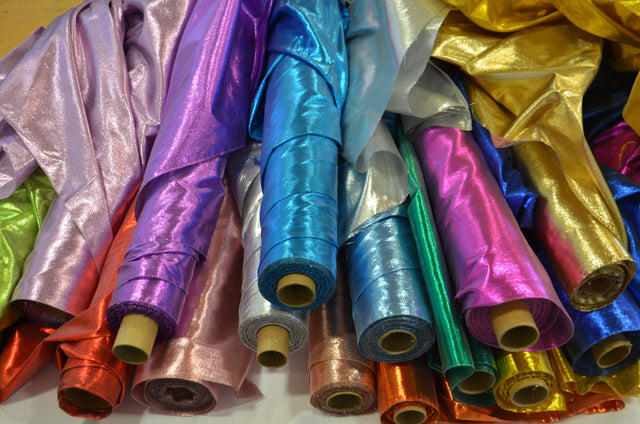 Tissue Lame Nylon Metallic Fabric - Solid Sheen, 44/45" Width (1 Yard)