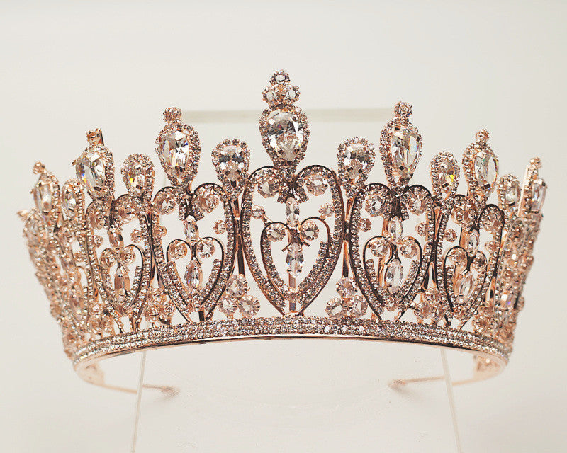 Rose Gold Crystal Rhinestone Tiara