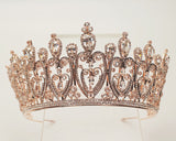 Rose Gold Crystal Rhinestone Tiara
