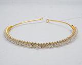 Gold Crystal Bridal Headband Rhinestone Wedding Hair Accessory 1 Piece (TL150)