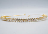 Gold Crystal Bridal Headband Rhinestone Wedding Hair Accessory 1 Piece (TL150)