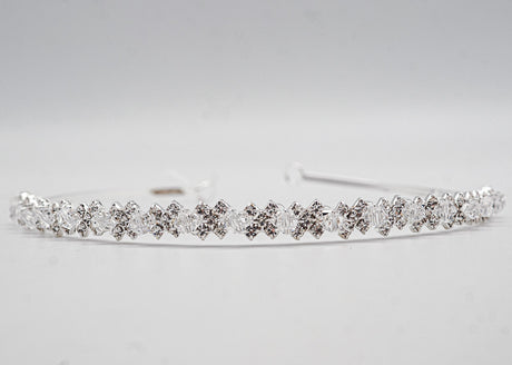 Silver Crystal Bridal Headband Rhinestone Wedding Hair Accessory
