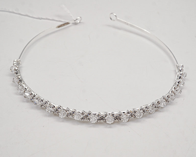Silver Crystal Bridal Headband Rhinestone Wedding Hair Accessory