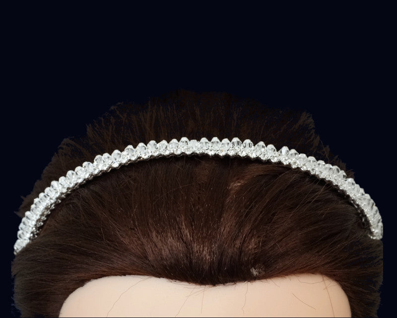 Silver Crystal Bridal Headband Rhinestone Wedding Hair Accessory
