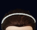 Silver Crystal Bridal Headband Rhinestone Wedding Hair Accessory