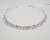 Silver Crystal Bridal Headband Blue Rhinestone Wedding Hair Accessory 1 Piece (TL150)