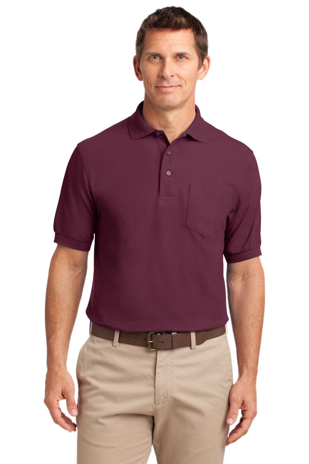 Port Authority® Tall Silk Touch™ Polo with Pocket
