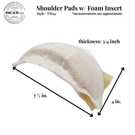 Shoulder Pads With Foam Insert - White