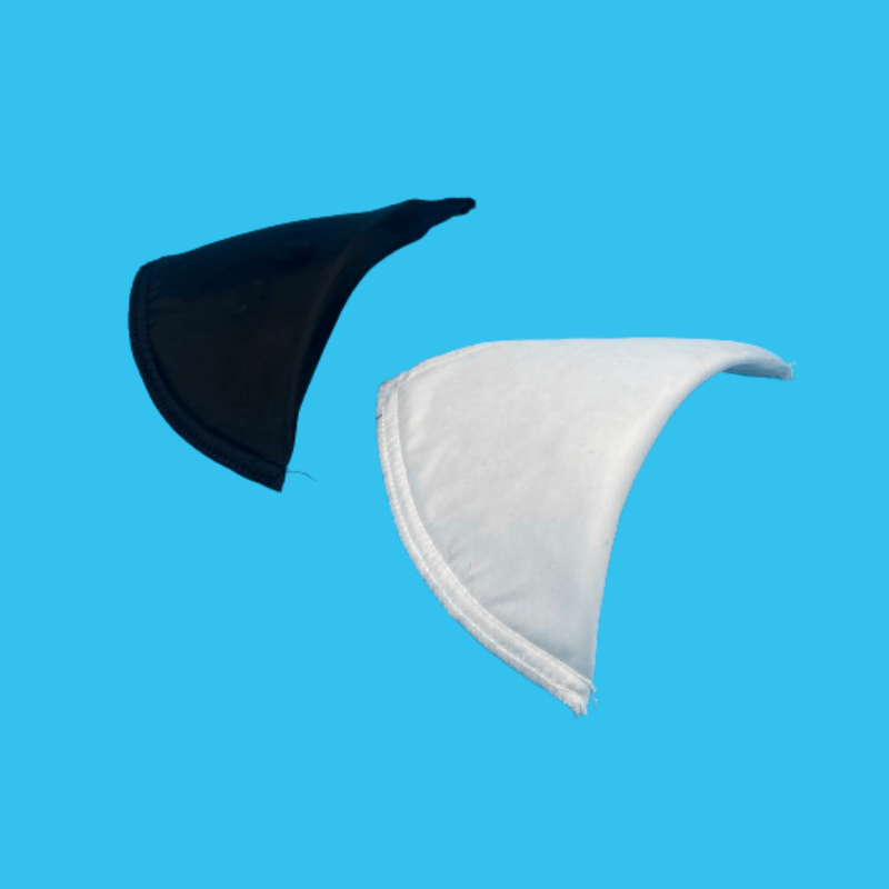 Acetate Covered Foam Fabric - Black, White, 3/8"