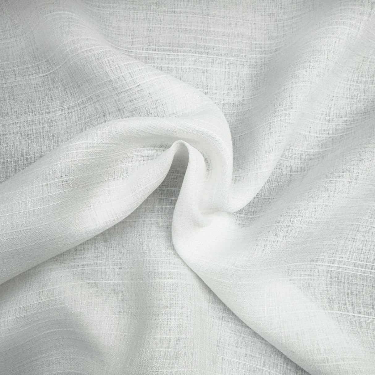 Tobey Solid Sheer Polyester Fabric - White, 126" Width (1 Yard)