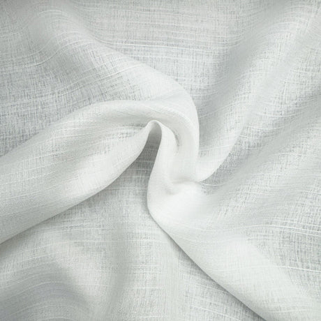 Tobey Solid Sheer Polyester Fabric - White, 126" Width (1 Yard)