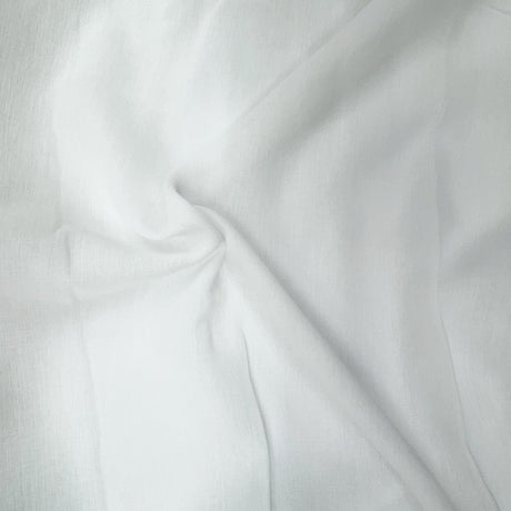 Tomer Polyester Fabric - Solid Sheer White, 126" Width (1 Yard)