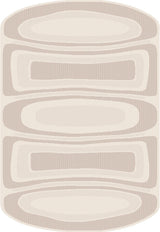 TOV 306 Polypropylene Fabric - Two-Tone Sandy Beige, Organic Live Edge Design (1 Rug)