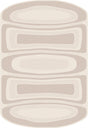 TOV 306 Polypropylene Fabric - Two-Tone Sandy Beige, Organic Live Edge Design (1 Rug)