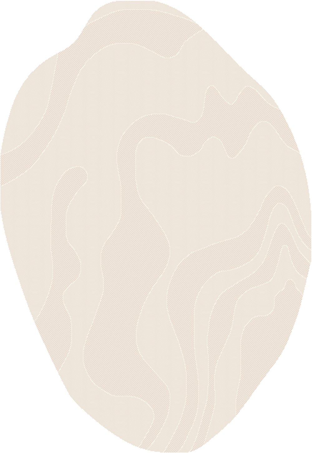 TOV 309 Polypropylene Fabric - Ivory Organic Irregular Shape, Warm Mocha Accents (3 Sizes)