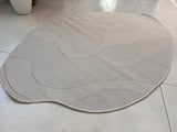 TOV 309 Polypropylene Fabric - Ivory Organic Irregular Shape, Warm Mocha Accents (3 Sizes)