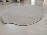 TOV 309 Polypropylene Fabric - Ivory Organic Irregular Shape, Warm Mocha Accents (3 Sizes)
