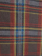 Tartan Plaid Polar Fleece Fabric Orange/Brown Sold By The Yard