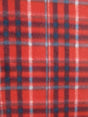 Tartan Plaid Polar Fleece Fabric Red Sky Blue