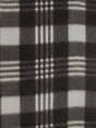 Tartan Plaid Polar Fleece Fabric Black Gray Sold By The Yard