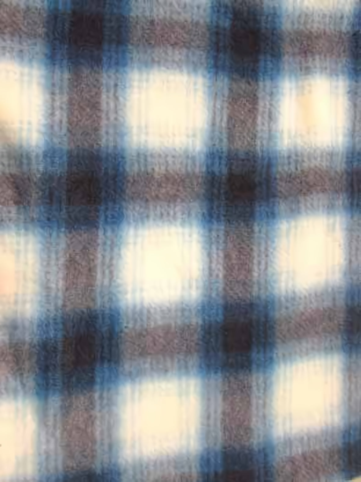 Tartan Plaid Polar Fleece Fabric Blue/White Sold By The Yard