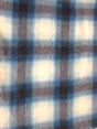 Tartan Plaid Polar Fleece Fabric Blue/White Sold By The Yard