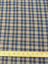Tartan Plaid Uniform Apparel Flannel Fabric Khaki/Blue