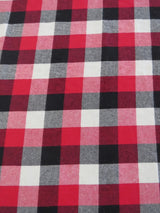 Tartan Plaid Uniform Apparel Flannel Fabric Red/Black/White