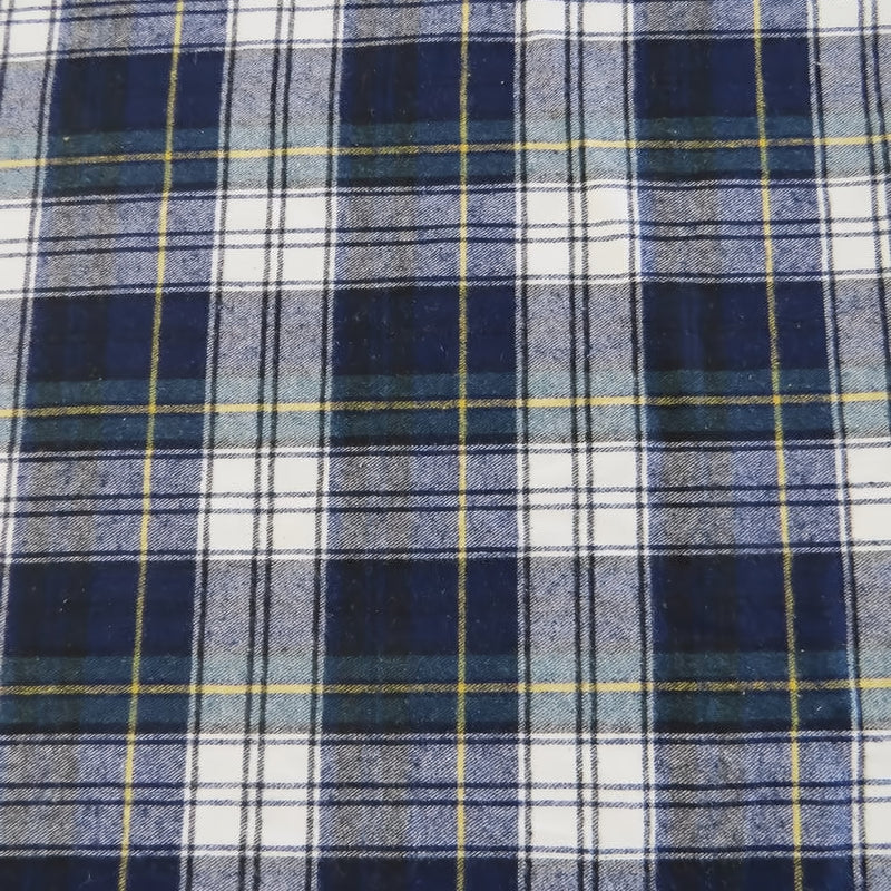 Tartan Plaid Uniform Apparel Flannel Fabric Blue/Green/White