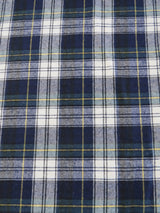 Tartan Plaid Uniform Apparel Flannel Fabric Blue/Green/White