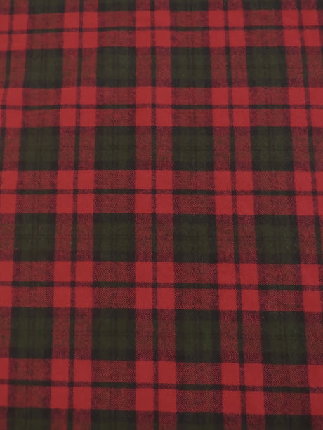 Tartan Plaid Uniform Apparel Flannel Fabric Red Green Blue
