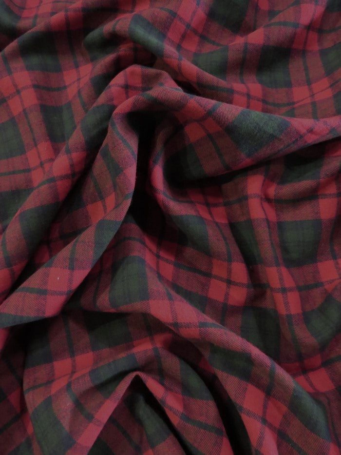 Tartan Plaid Uniform Apparel Flannel Fabric Red Green Blue