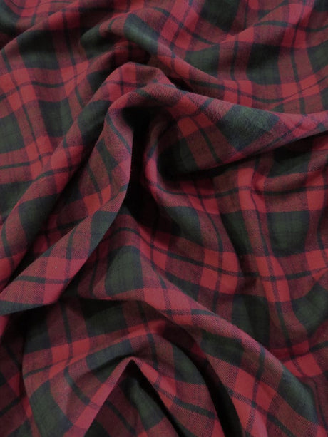 Tartan Plaid Uniform Apparel Flannel Fabric Red Green Blue