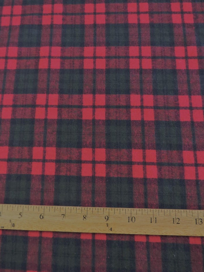 Tartan Plaid Uniform Apparel Flannel Fabric Red Green Blue