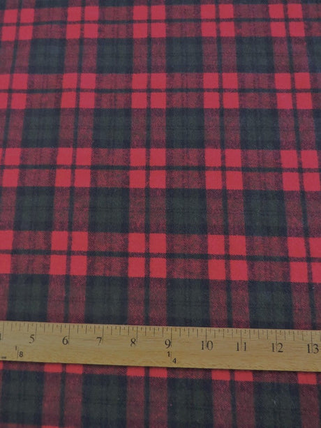 Tartan Plaid Uniform Apparel Flannel Fabric Red Green Blue