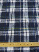 Tartan Plaid Uniform Apparel Flannel Fabric Blue/Green/White